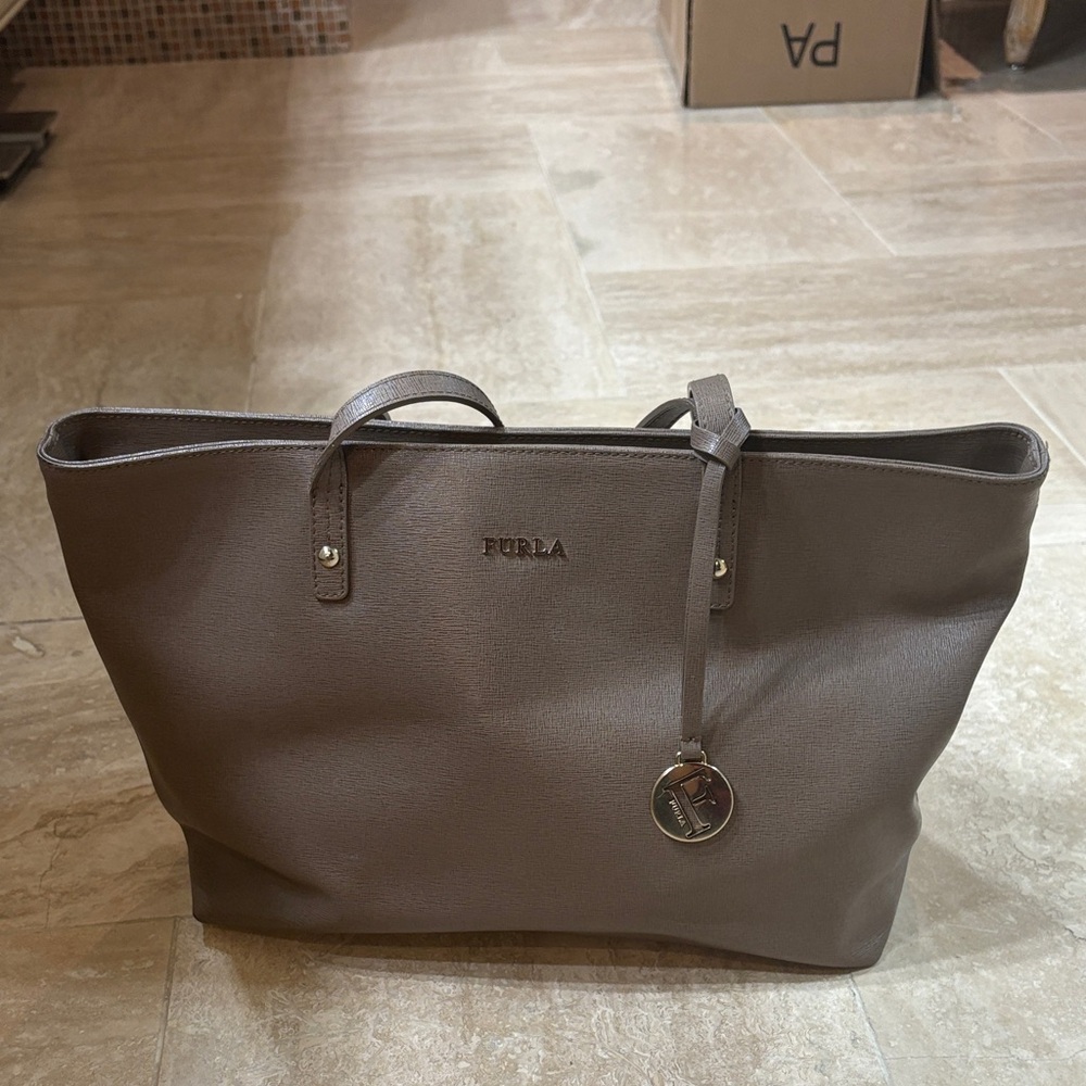 Furla Taupe Women's Tote Bag